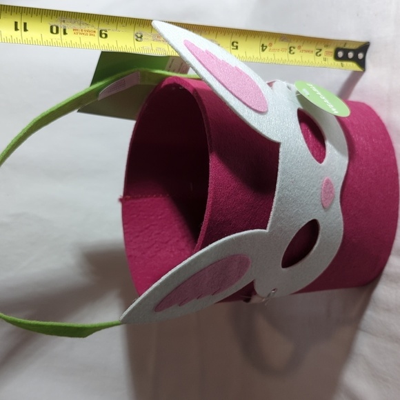 Felt Bunny Basket with Wearable Mask Pink Easter Spritz Brand NWT - Picture 7 of 9